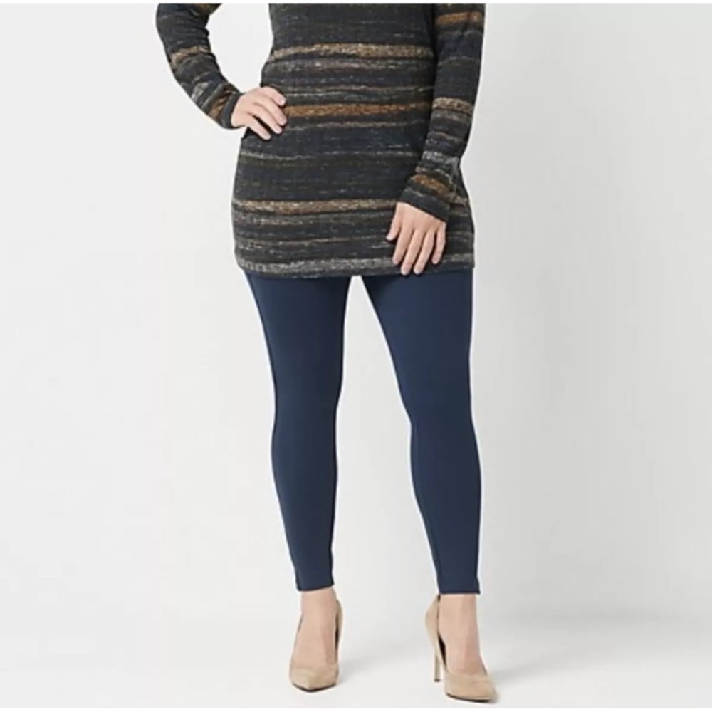 SPANX Ponte Ankle Length Slimming Leggings in Nightfall size medium